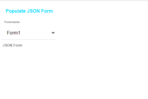 UX loading a data driven JSON Form